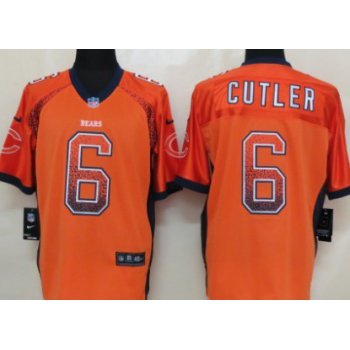 Nike Chicago Bears #6 Jay Cutler Drift Fashion Orange Elite Jersey