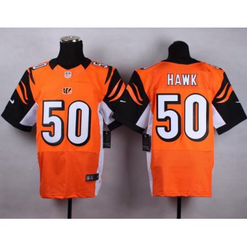 Nike Cincinnati Bengals #50 A.J. Hawk Orange Elite Jersey