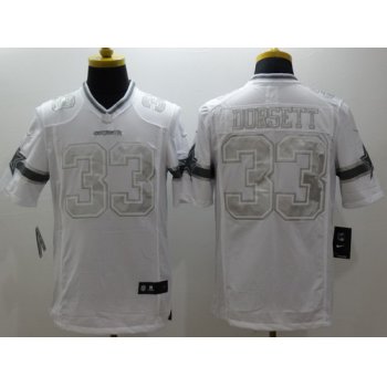 Nike Dallas Cowboys #33 Tony Dorsett Platinum White Limited Jersey