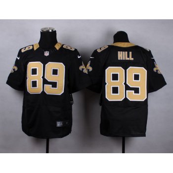 Nike New Orleans Saints #89 Josh Hill Black Elite Jersey