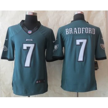 Nike Philadelphia Eagles #7 Sam Bradford Dark Green Limited Jersey