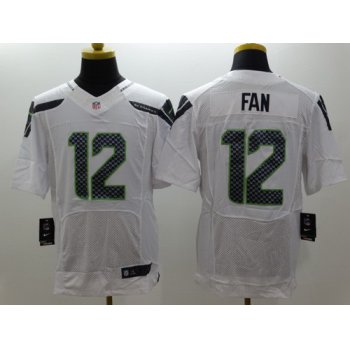 Nike Seattle Seahawks #12 Fan White Elite Jersey