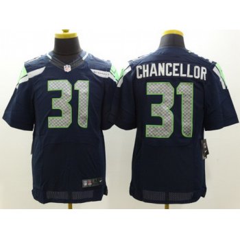 Nike Seattle Seahawks #31 Kam Chancellor Navy Blue Elite Jersey