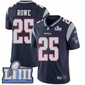 #25 Limited Eric Rowe Navy Blue Nike NFL Home Youth Jersey New England Patriots Vapor Untouchable Super Bowl LIII Bound