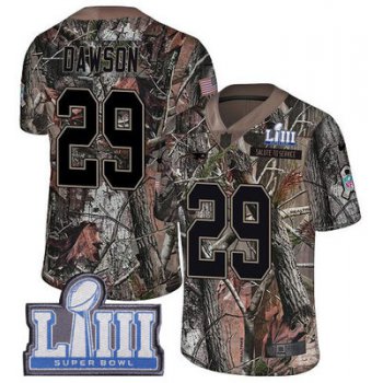 #29 Limited Duke Dawson Camo Nike NFL Youth Jersey New England Patriots Rush Realtree Super Bowl LIII Bound