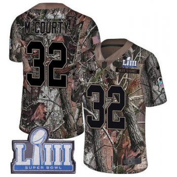 #32 Limited Devin McCourty Camo Nike NFL Youth Jersey New England Patriots Rush Realtree Super Bowl LIII Bound