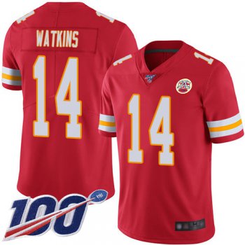 Nike Chiefs #14 Sammy Watkins Red Team Color Men's Stitched NFL 100th Season Vapor Limited Jersey