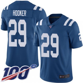 Nike Colts #29 Malik Hooker Royal Blue Men's Stitched NFL Limited Rush 100th Season Jersey