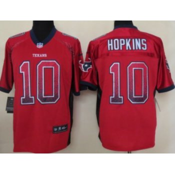 Nike Houston Texans #10 DeAndre Hopkins Drift Fashion Red Elite Jersey