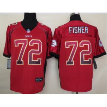 Nike Kansas City Chiefs #72 Eric Fisher Drift Fashion Red Elite Jersey