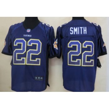 Nike Minnesota Vikings #22 Harrison Smith Drift Fashion Purple Elite Jersey