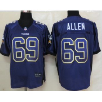 Nike Minnesota Vikings #69 Jared Allen Drift Fashion Purple Elite Jersey