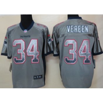 Nike New England Patriots #34 Shane Vereen Drift Fashion Gray Elite Jersey