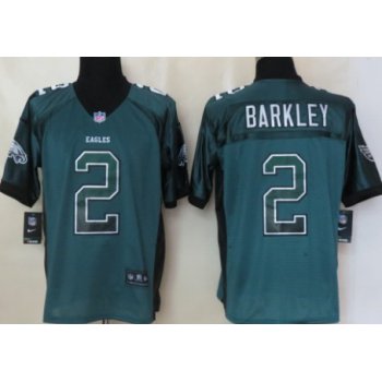 Nike Philadelphia Eagles #2 Matt Barkley Drift Fashion Green Elite Jersey