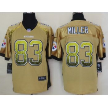 Nike Pittsburgh Steelers #83 Heath Miller Drift Fashion Yellow Elite Jersey