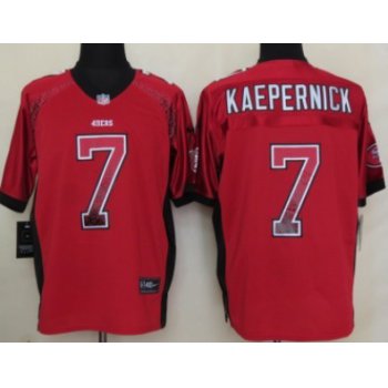 Nike San Francisco 49ers #7 Colin Kaepernick Drift Fashion Red Elite Jersey