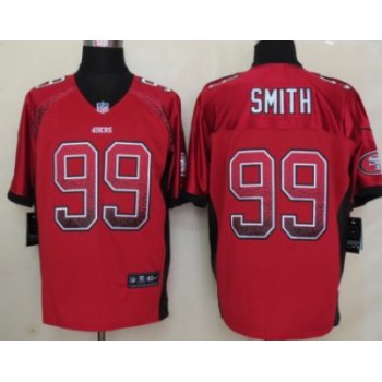 Nike San Francisco 49ers #99 Aldon Smith Drift Fashion Red Elite Jersey