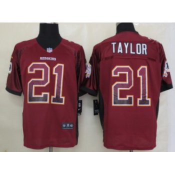 Nike Washington Redskins #21 Sean Taylor Drift Fashion Red Elite Jersey