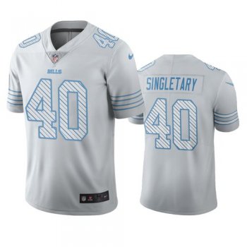 Buffalo Bills #40 Devin Singletary White Vapor Limited City Edition NFL Jersey