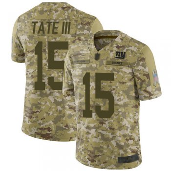 Giants #15 Golden Tate III Camo Men's Stitched Football Limited 2018 Salute To Service Jersey