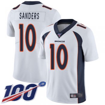 Nike Broncos #10 Emmanuel Sanders White Men's Stitched NFL 100th Season Vapor Limited Jersey