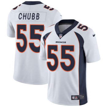 Nike Denver Broncos #55 Bradley Chubb White Men's Stitched NFL Vapor Untouchable Limited Jersey