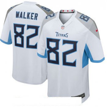 Men's Tennessee Titans #82 Delanie Walker Nike White New 2018 Game Jersey