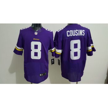 Nike Minnesota Vikings #8 Kirk Cousins Purple Team Color Men's Stitched NFL Elite Jersey