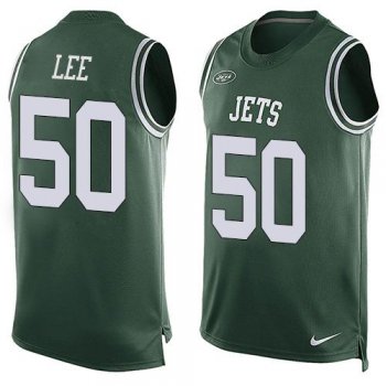 Men's New York Jets #50 Darron Lee Green Hot Pressing Player Name & Number Nike NFL Tank Top Jersey