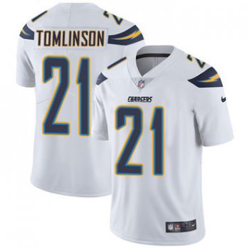 Nike San Diego Chargers #21 LaDainian Tomlinson White Men's Stitched NFL Vapor Untouchable Limited Jersey