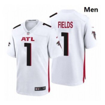 Men Atlanta Falcons #1 Justin Fields White 2021 Draft Jersey