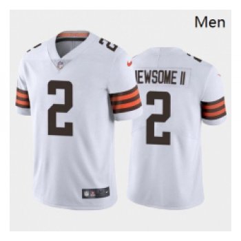 Men Cleveland Browns #2 Greg Newsome II White Brown 2021 Draft Jersey