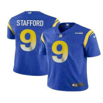 Men's Los Angeles Rams #9 Matthew Stafford Royal Blue 2021 NEW Vapor Untouchable Stitched NFL Nike Limited Jersey