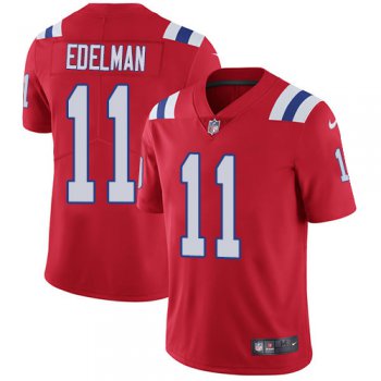 Nike New England Patriots #11 Julian Edelman Red Alternate Men's Stitched NFL Vapor Untouchable Limited Jersey