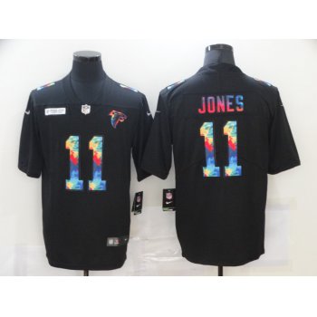 Men's Atlanta Falcons #11 Julio Jones Multi-Color Black 2020 NFL Crucial Catch Vapor Untouchable Nike Limited Jersey