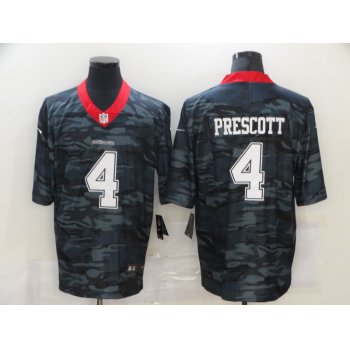 Men's Dallas Cowboys #4 Dak Prescott 2020 Camo Limited Stitched Nike NFL Jersey