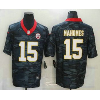 Men's Kansas City Chiefs #15 Patrick Mahomes 2020 Camo Limited Stitched Nike NFL Jersey