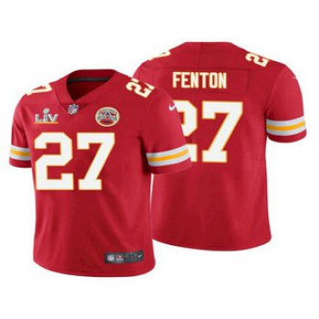 Men's Kansas City Chiefs #27 Rashad Fenton Red 2021 Super Bowl LV Limited Stitched NFL Jersey