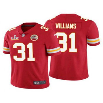 Men's Kansas City Chiefs #31 Darrel Williams Red 2021 Super Bowl LV Limited Stitched NFL Jersey