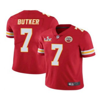 Men's Kansas City Chiefs #7 Harrison Butker Red 2021 Super Bowl LV Limited Stitched NFL Jersey