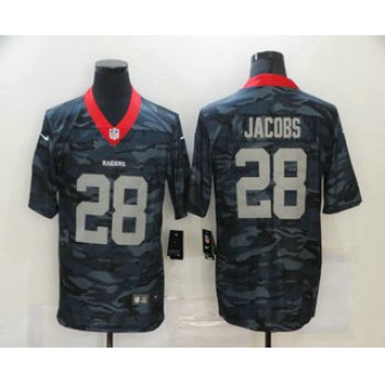 Men's Las Vegas Raiders #28 Josh Jacobs 2020 Camo Limited Stitched Nike NFL Jersey