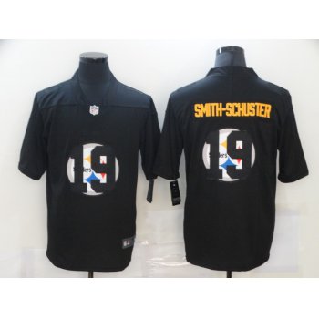 Men's Pittsburgh Steelers #19 JuJu Smith-Schuster Black 2020 Shadow Logo Vapor Untouchable Stitched NFL Nike Limited Jersey