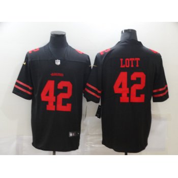 Men's San Francisco 49ers #42 Ronnie Lott Black 2017 Vapor Untouchable Stitched NFL Nike Limited Jersey