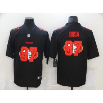 Men's San Francisco 49ers #97 Nick Bosa Black 2020 Shadow Logo Vapor Untouchable Stitched NFL Nike Limited Jersey