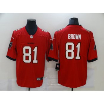 Men's Tampa Bay Buccaneers #81 Antonio Brown Red 2020 NEW Vapor Untouchable Stitched NFL Nike Limited Jersey