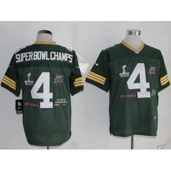 Nike Green Bay Packers #4 Superbowlchamps Green Team Color Men's Stitched NFL Limited Jersey