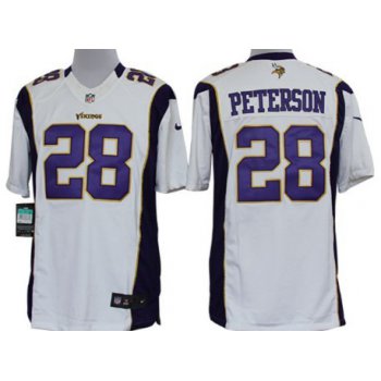 Nike Minnesota Vikings #28 Adrian Peterson White Limited Jersey