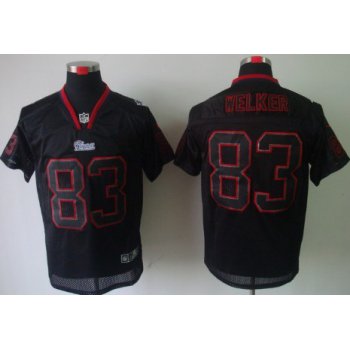 Nike New England Patriots #83 Wes Welker Lights Out Black Elite Jersey