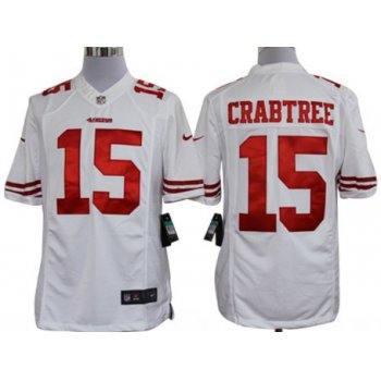 Nike San Francisco 49ers #15 Michael Crabtree White Limited Jersey