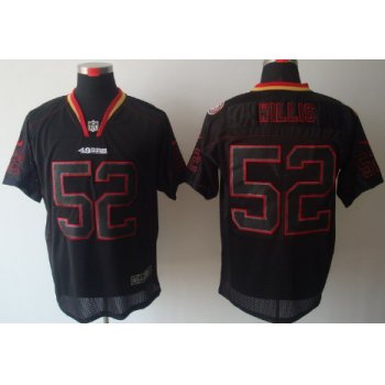 Nike San Francisco 49ers #52 Patrick Willis Lights Out Black Elite Jersey